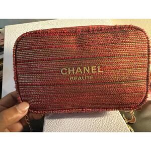 Chanel beaute Cosmetic pouch from chanel holiday gift set from 2022. Pouch only.